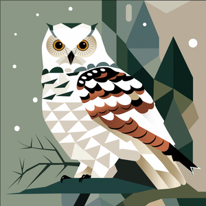 "Snowy Owl", 2023, Digital Illustration