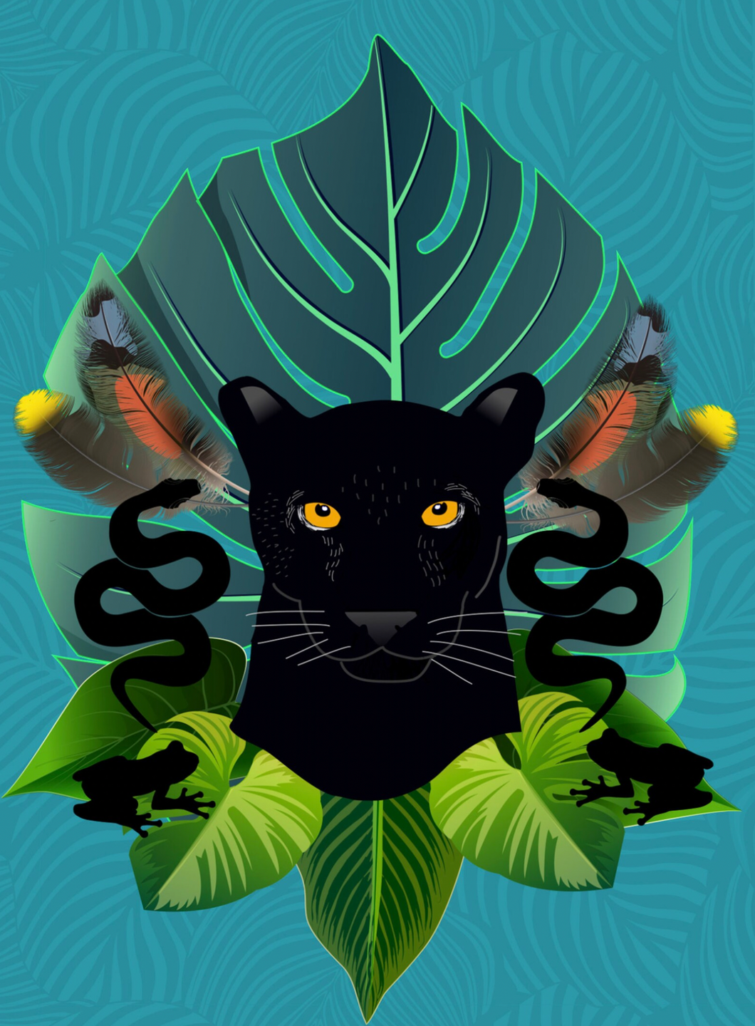 Black Panther, 2023, Digital Illustration